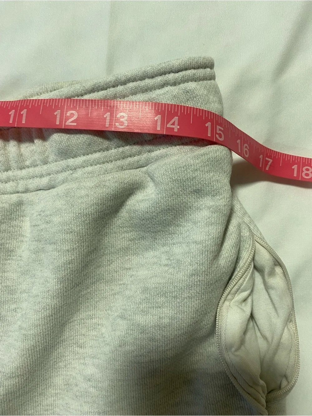 adidas Light Gray Athletic Shorts with Green-Trim Drawcord